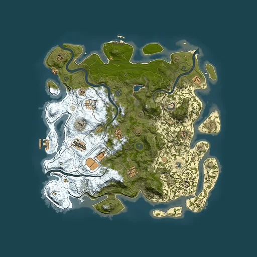 Rust map seed 49716963, 4300x4300m top-down preview