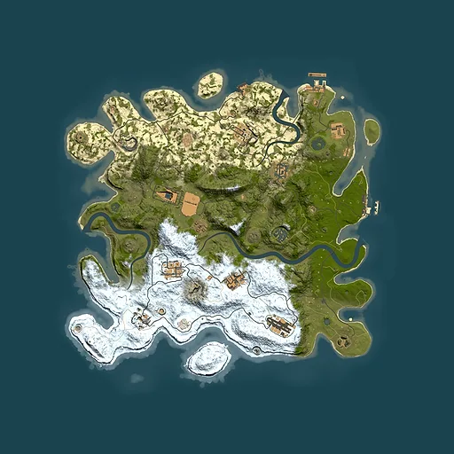 Rust map seed 1231646881, 3950x3950m top-down preview