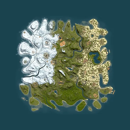 Rust map seed 586611730, 4650x4650m top-down preview