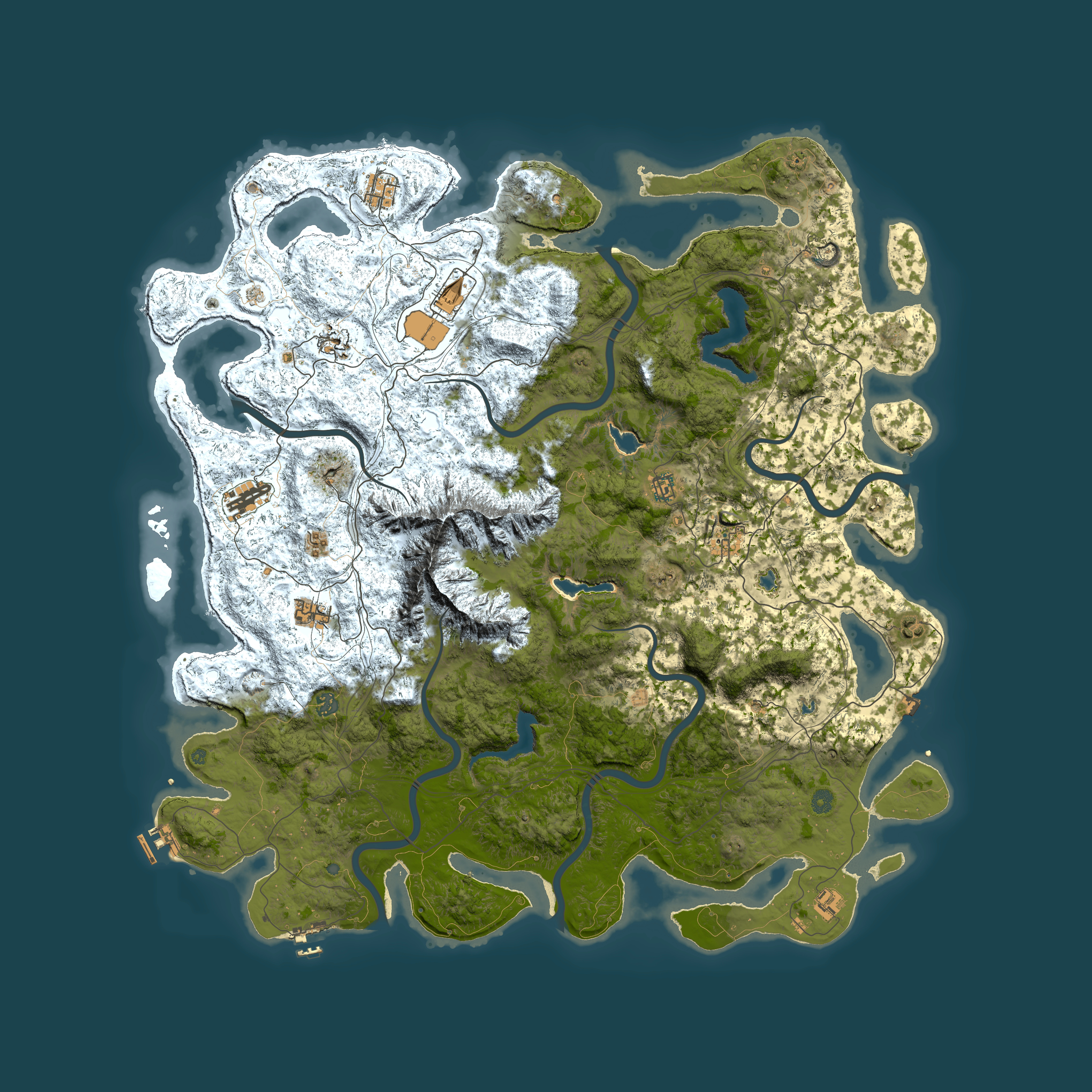 Full top-down render of Rust map seed 909675473, 5550x5550m