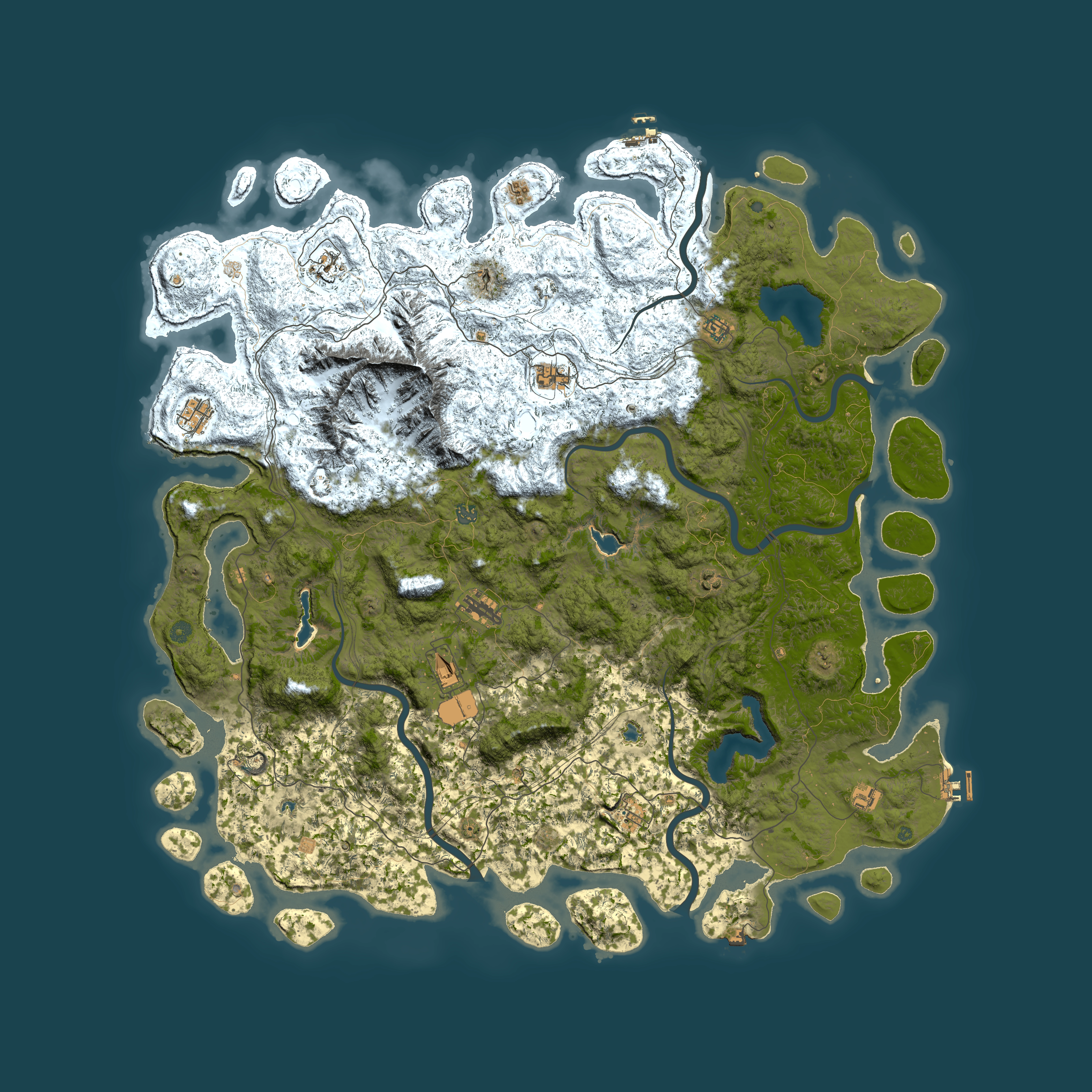 Full top-down render of Rust map seed 1708976766, 5950x5950m