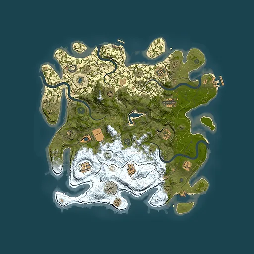 Rust map seed 1642649328, 4050x4050m top-down preview