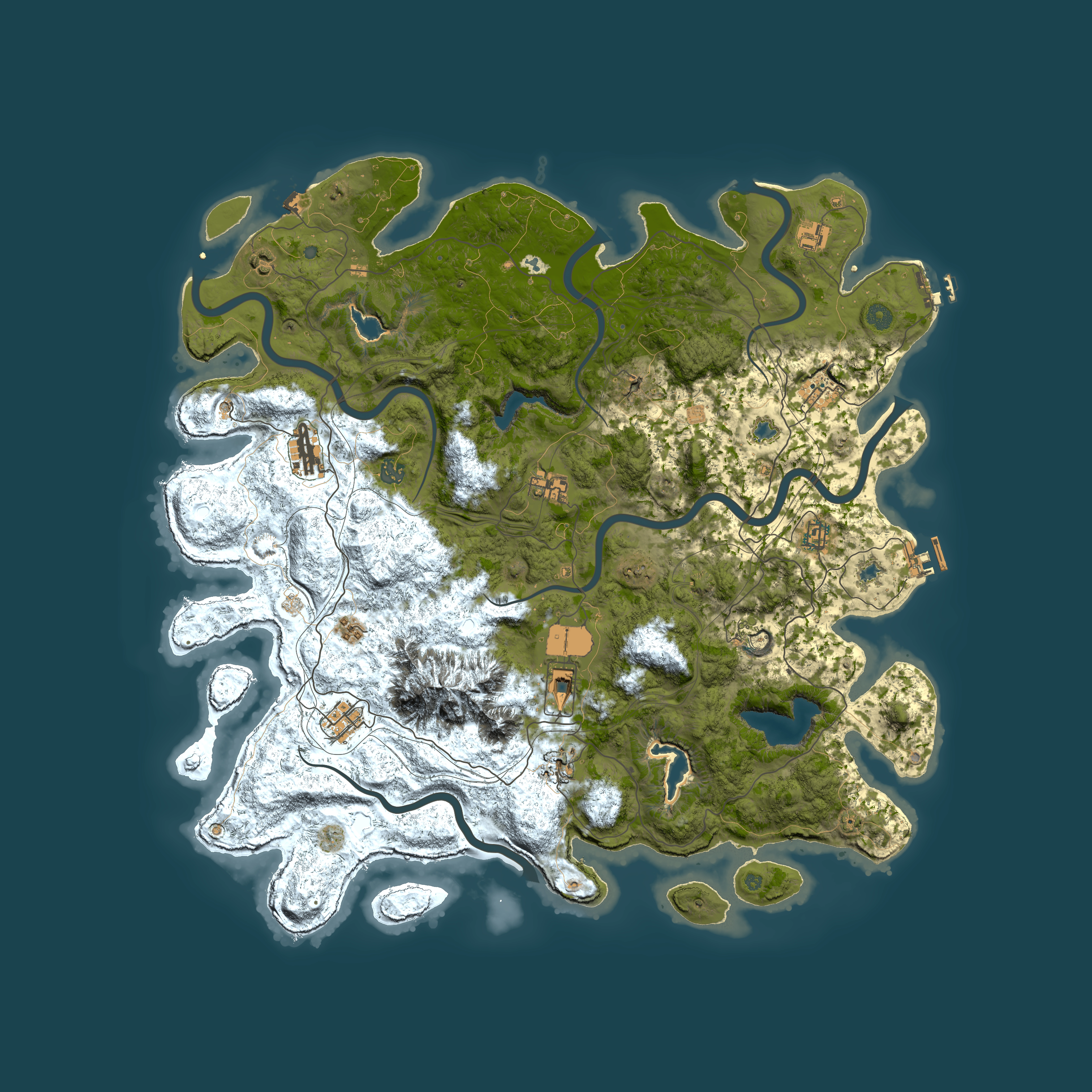 Full top-down render of Rust map seed 327159072, 5000x5000m