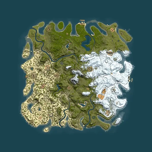 Rust map seed 1093131013, 5150x5150m top-down preview