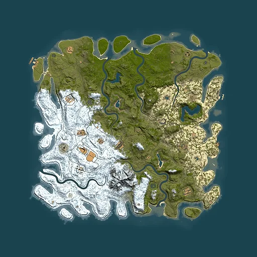 Rust map seed 674669430, 5600x5600m top-down preview