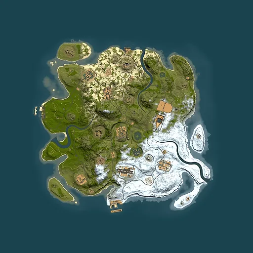 Rust map seed 766222557, 3500x3500m top-down preview