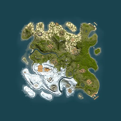 Rust map seed 454333656, 3500x3500m top-down preview