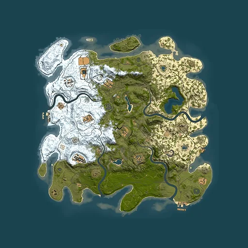 Rust map seed 576317051, 4600x4600m top-down preview