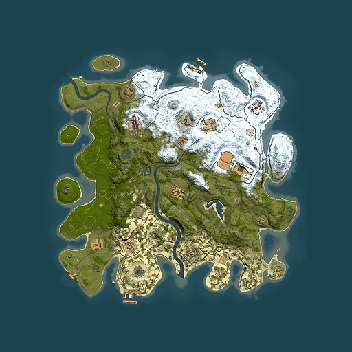 Rust map seed 854581450, 4000x4000m top-down preview