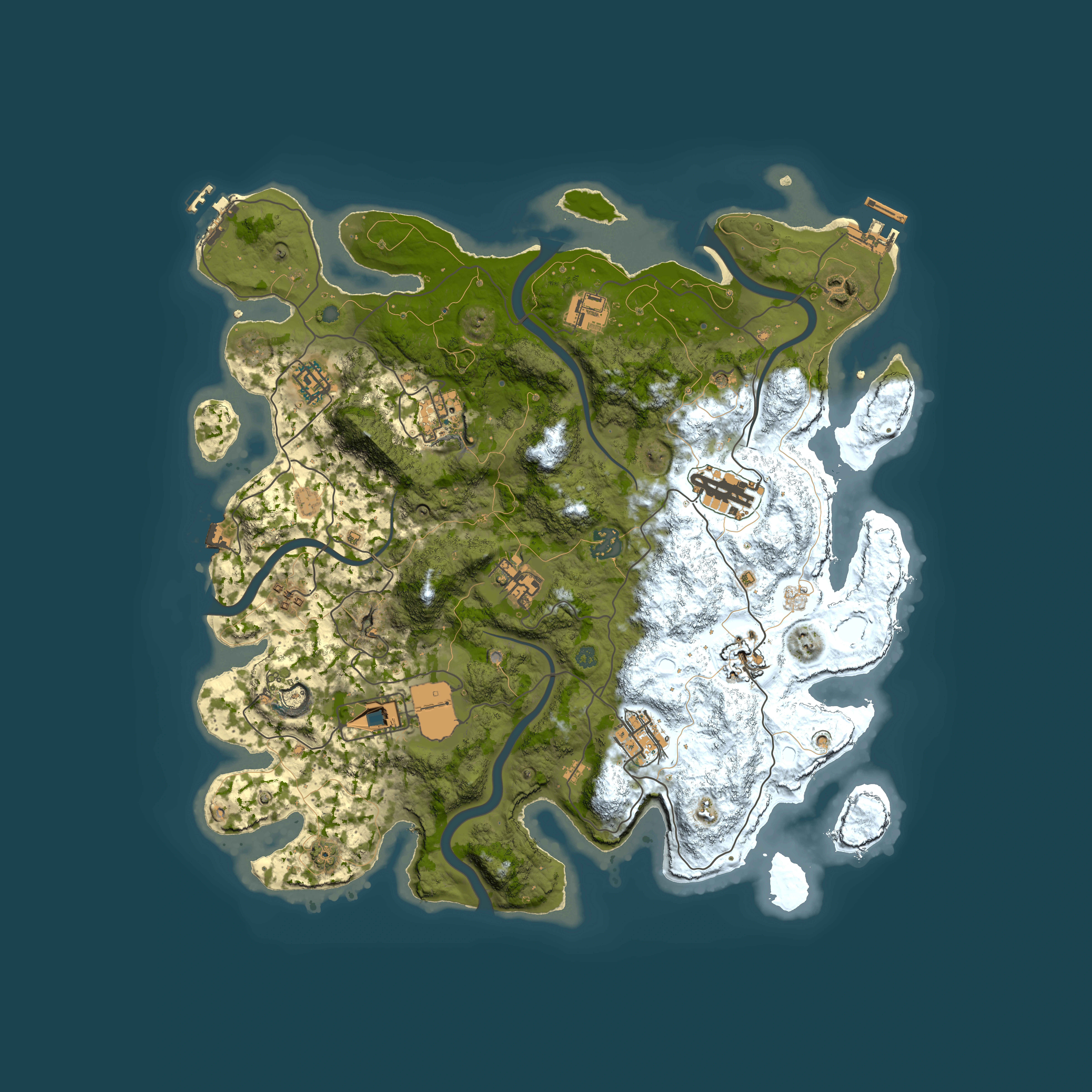 Full top-down render of Rust map seed 897431368, 3850x3850m