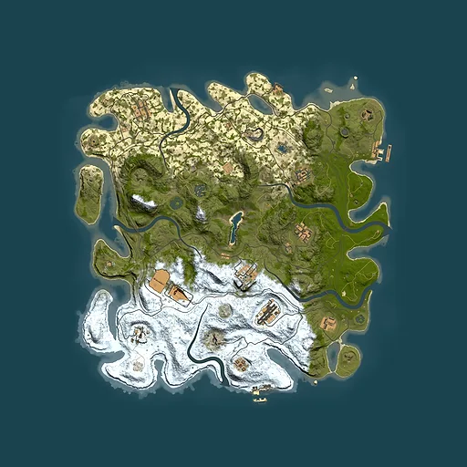Rust map seed 466927041, 4250x4250m top-down preview