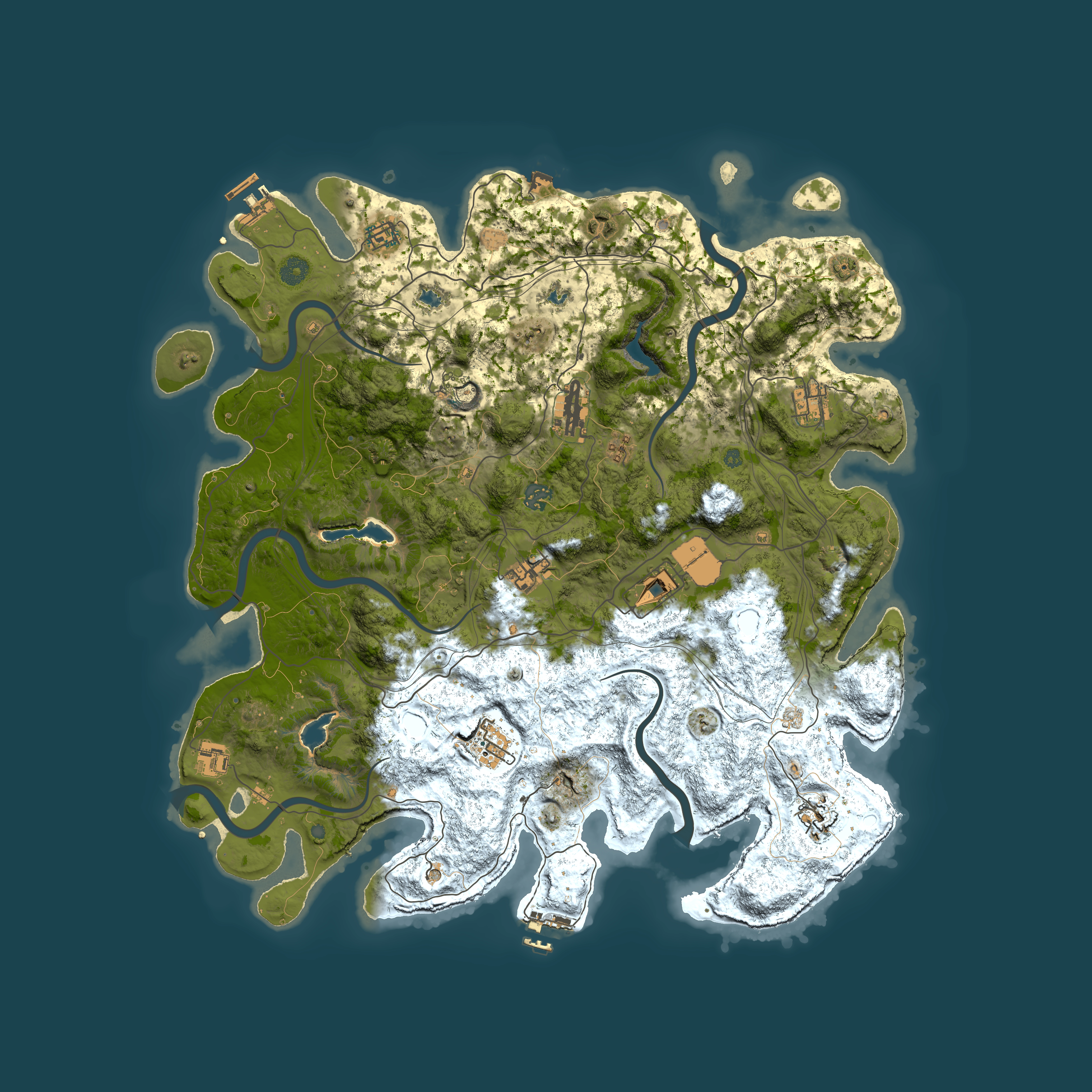Full top-down render of Rust map seed 636723490, 4550x4550m