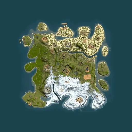 Rust map seed 1040524818, 3550x3550m top-down preview