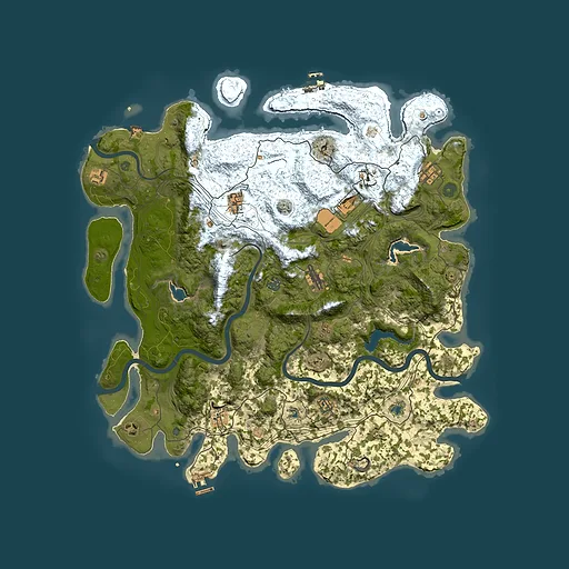Rust map seed 134839237, 4750x4750m top-down preview
