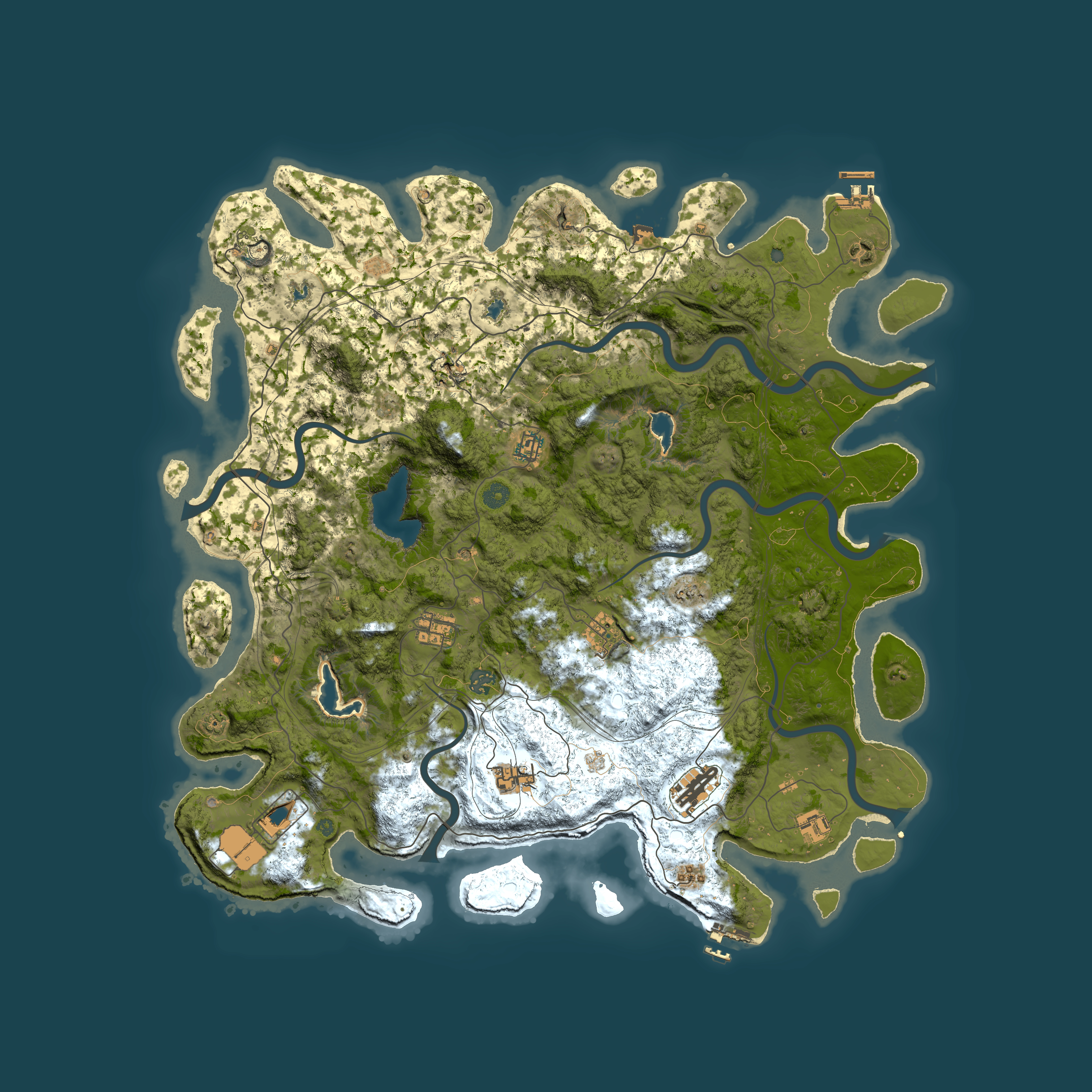Full top-down render of Rust map seed 2071637378, 4950x4950m