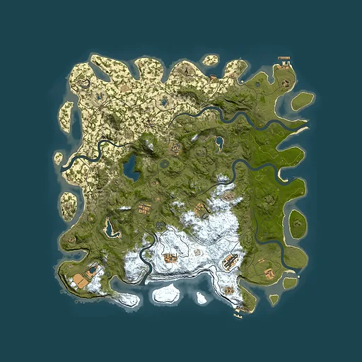 Rust map seed 2071637378, 4950x4950m top-down preview