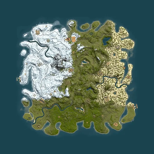 Rust map seed 539137492, 5750x5750m top-down preview