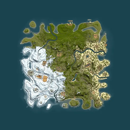 Rust map seed 1260954417, 4400x4400m top-down preview