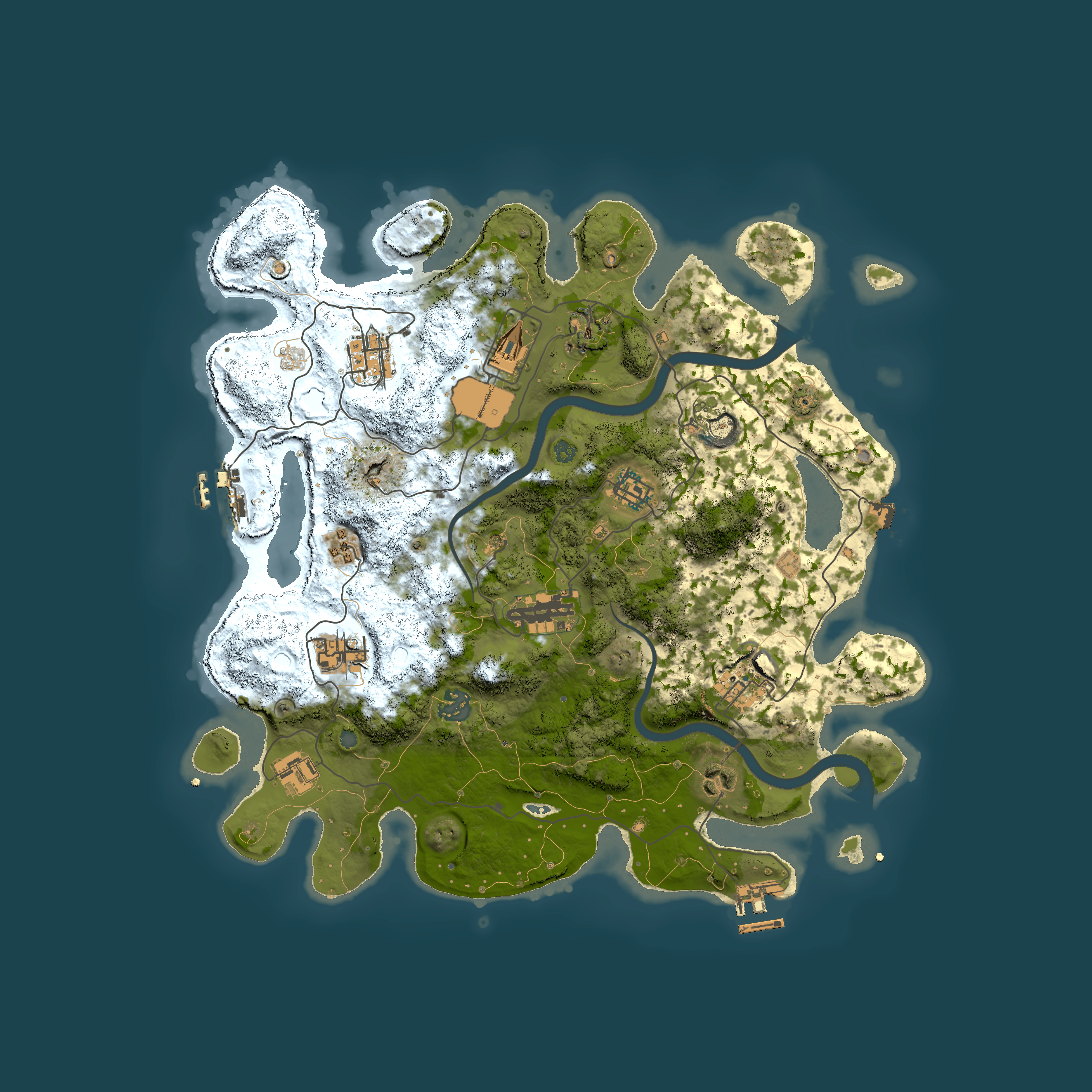 Full top-down render of Rust map seed 2130163614, 3750x3750m