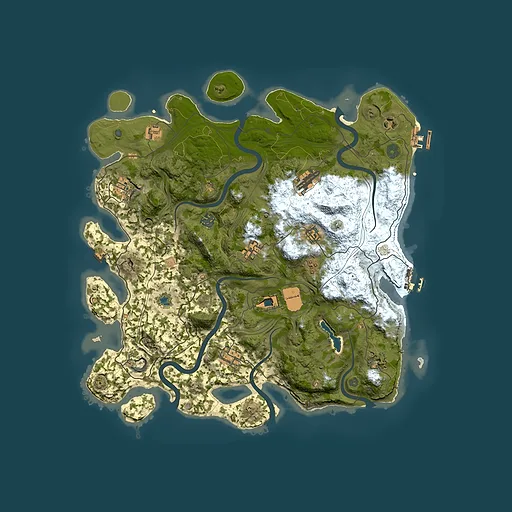 Rust map seed 1616280871, 4300x4300m top-down preview