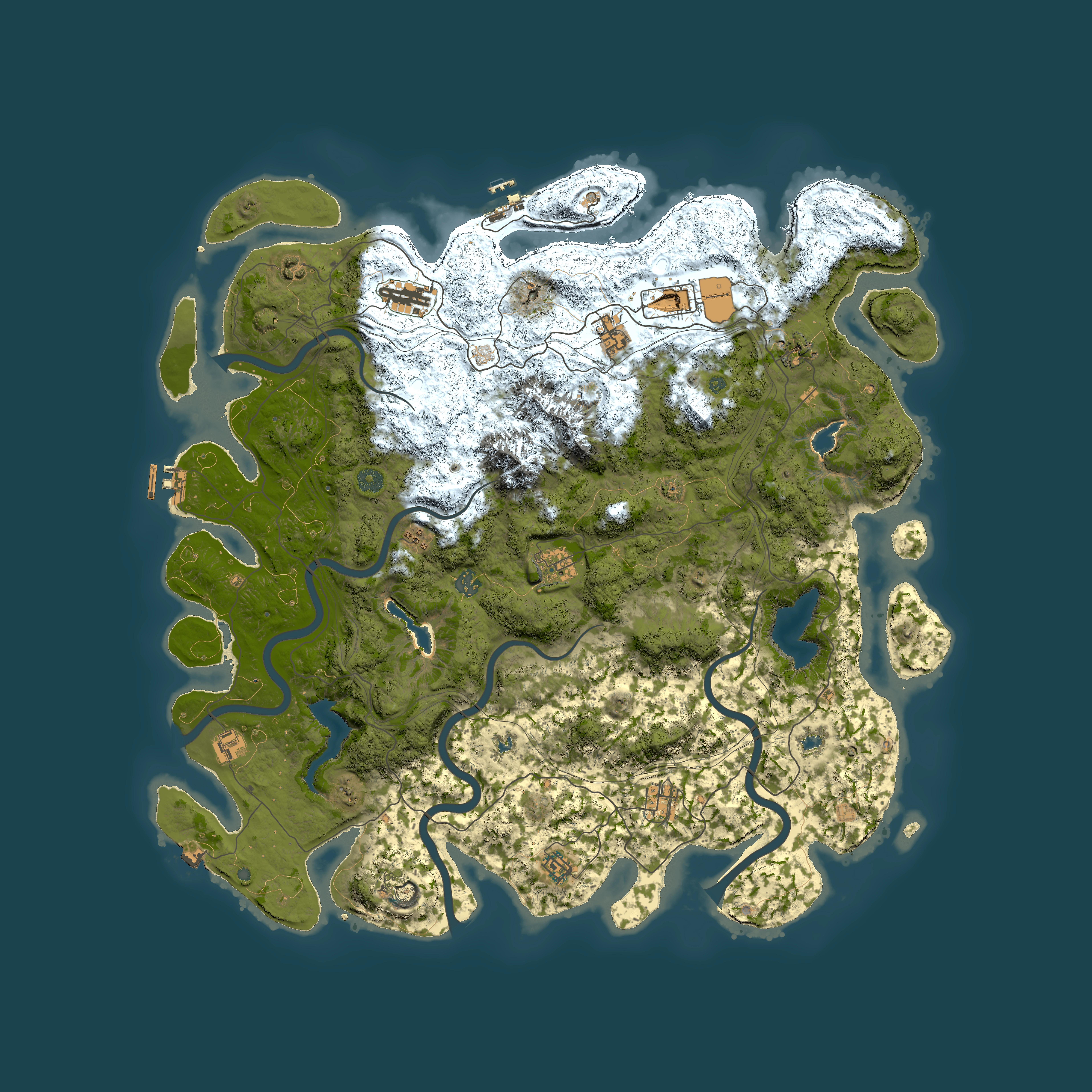 Full top-down render of Rust map seed 348078999, 5050x5050m