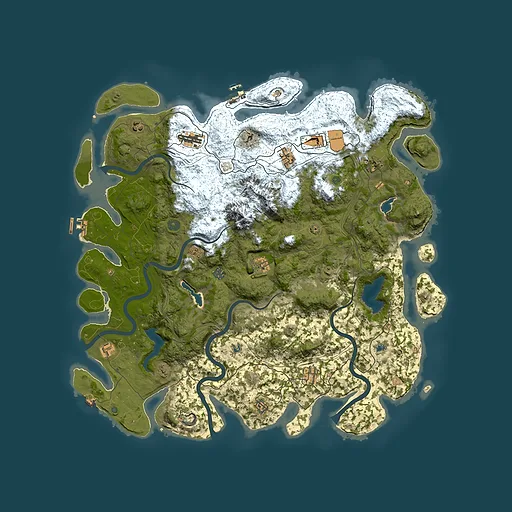 Rust map seed 348078999, 5050x5050m top-down preview