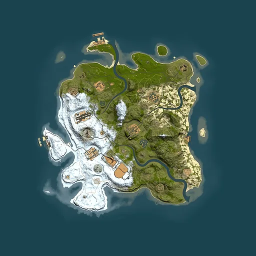 Rust map seed 2110477869, 3600x3600m top-down preview