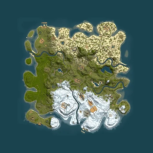 Rust map seed 1663999046, 4550x4550m top-down preview
