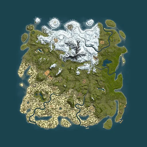 Rust map seed 84396445, 5850x5850m top-down preview