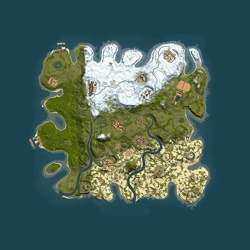 Rust map seed 1178474583, 3850x3850m top-down preview