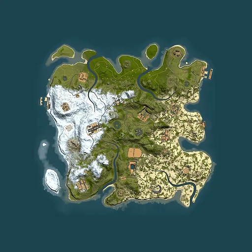 Rust map seed 2006690631, 3650x3650m top-down preview
