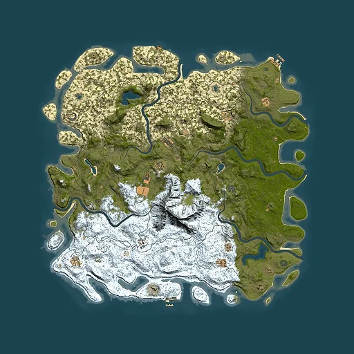 Rust map seed 427670480, 5950x5950m top-down preview