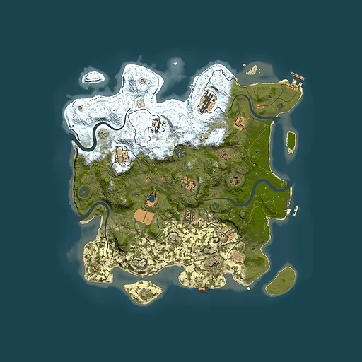 Rust map seed 1029375289, 3800x3800m top-down preview