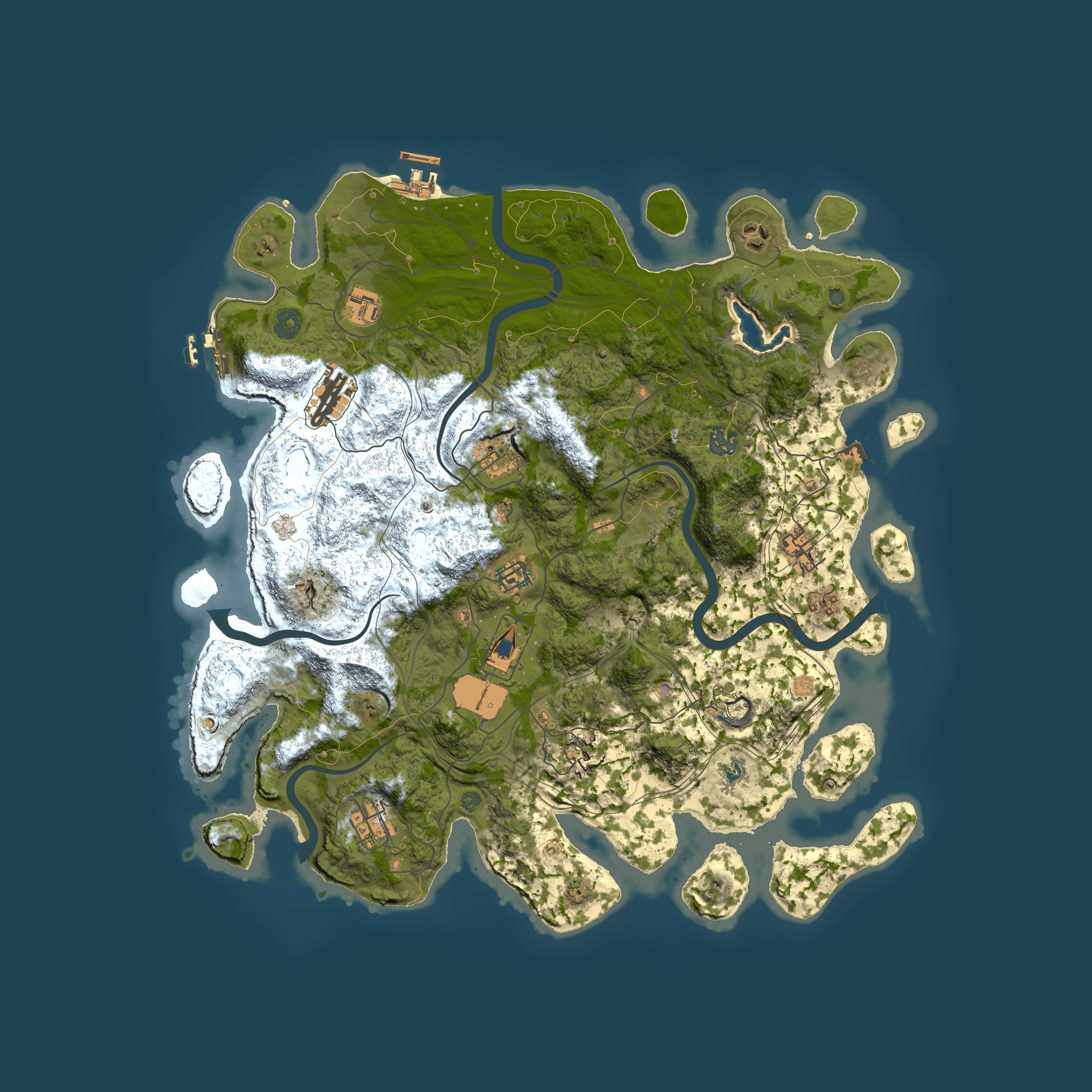 Full top-down render of Rust map seed 248708167, 4300x4300m