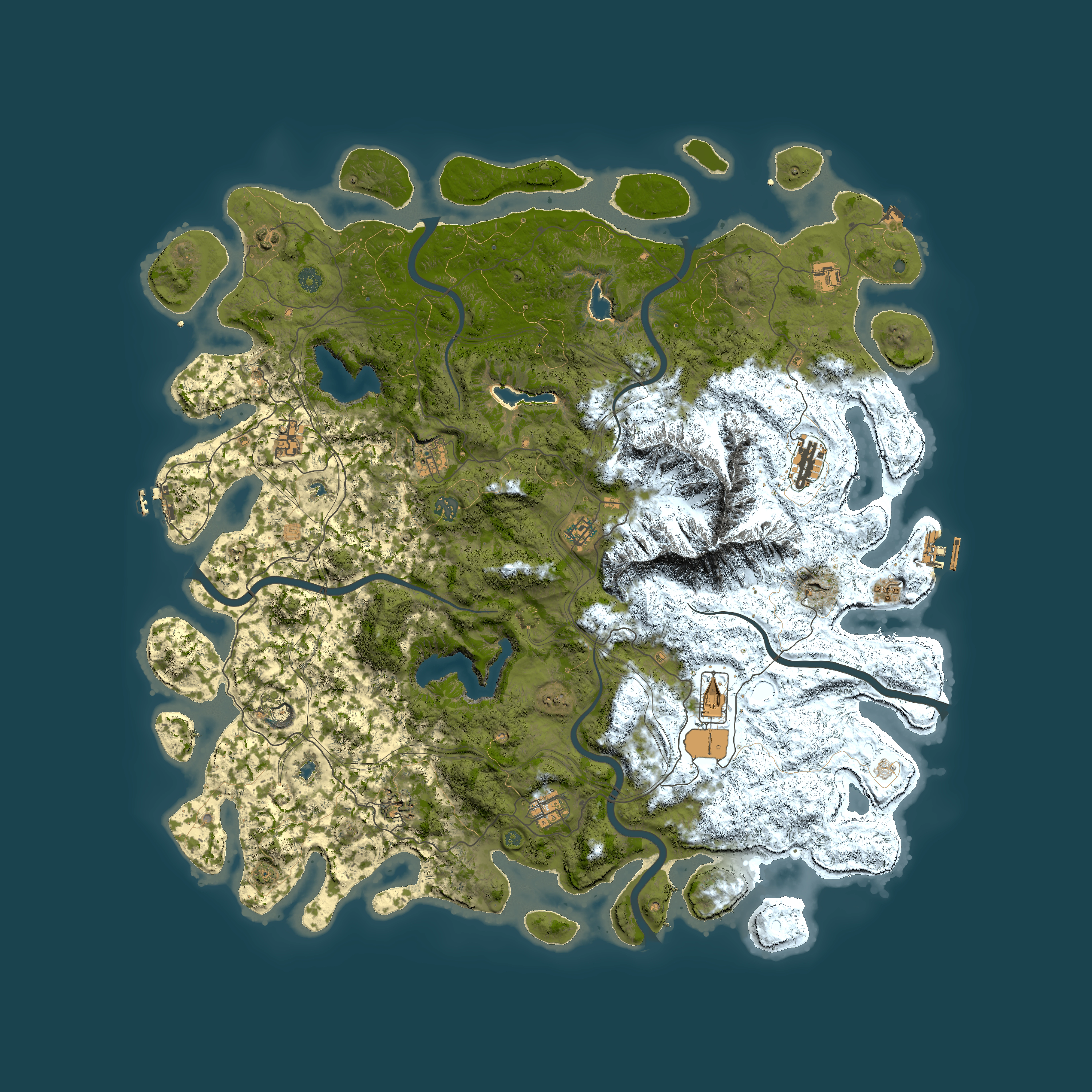 Full top-down render of Rust map seed 1736577524, 5350x5350m