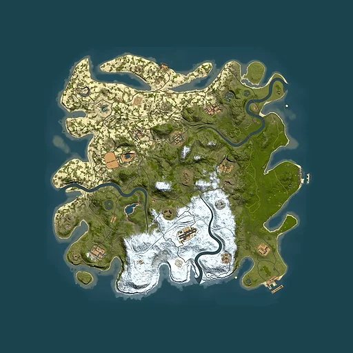 Rust map seed 1402442709, 4300x4300m top-down preview