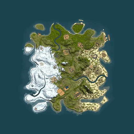Rust map seed 914448539, 3650x3650m top-down preview