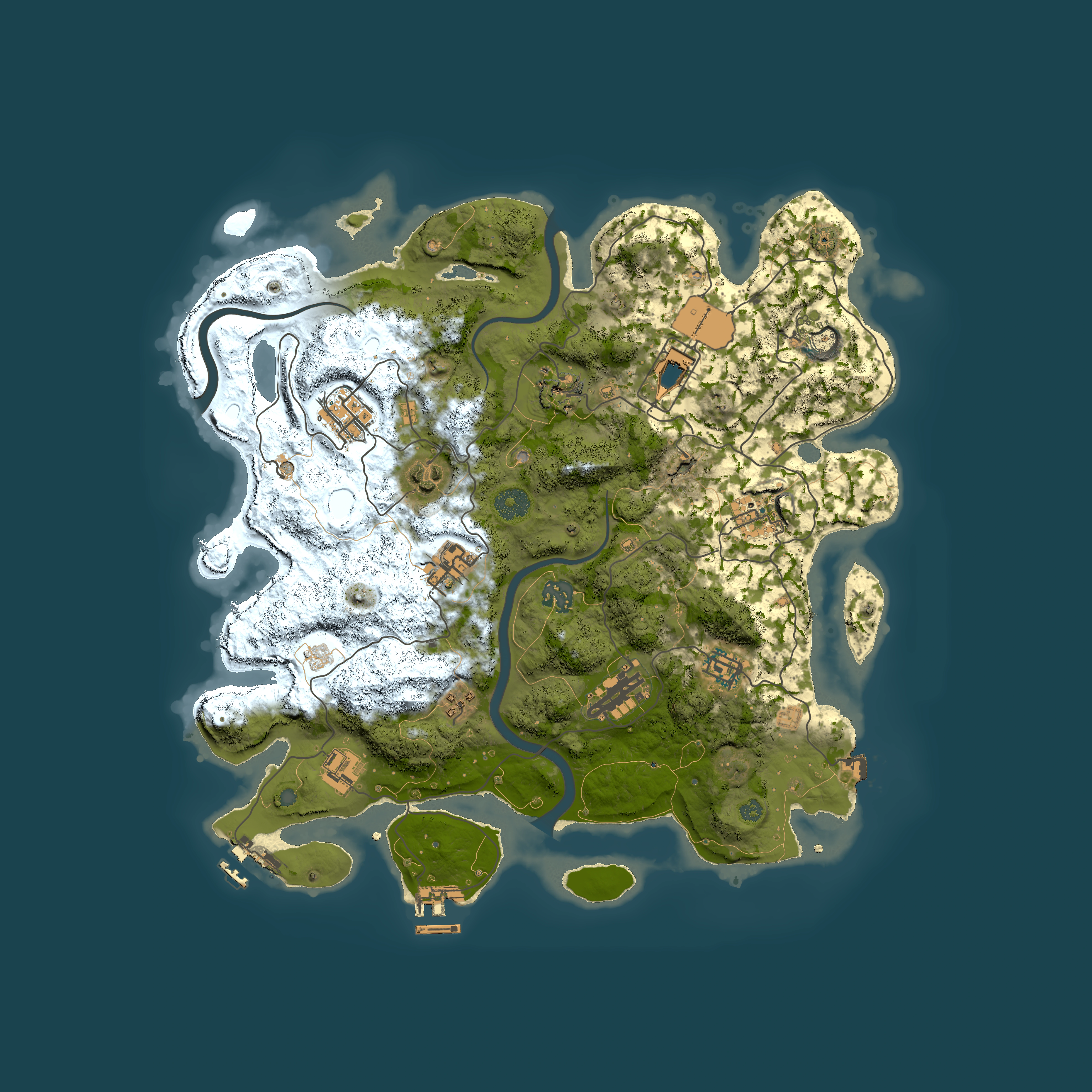 Full top-down render of Rust map seed 1698957344, 3800x3800m
