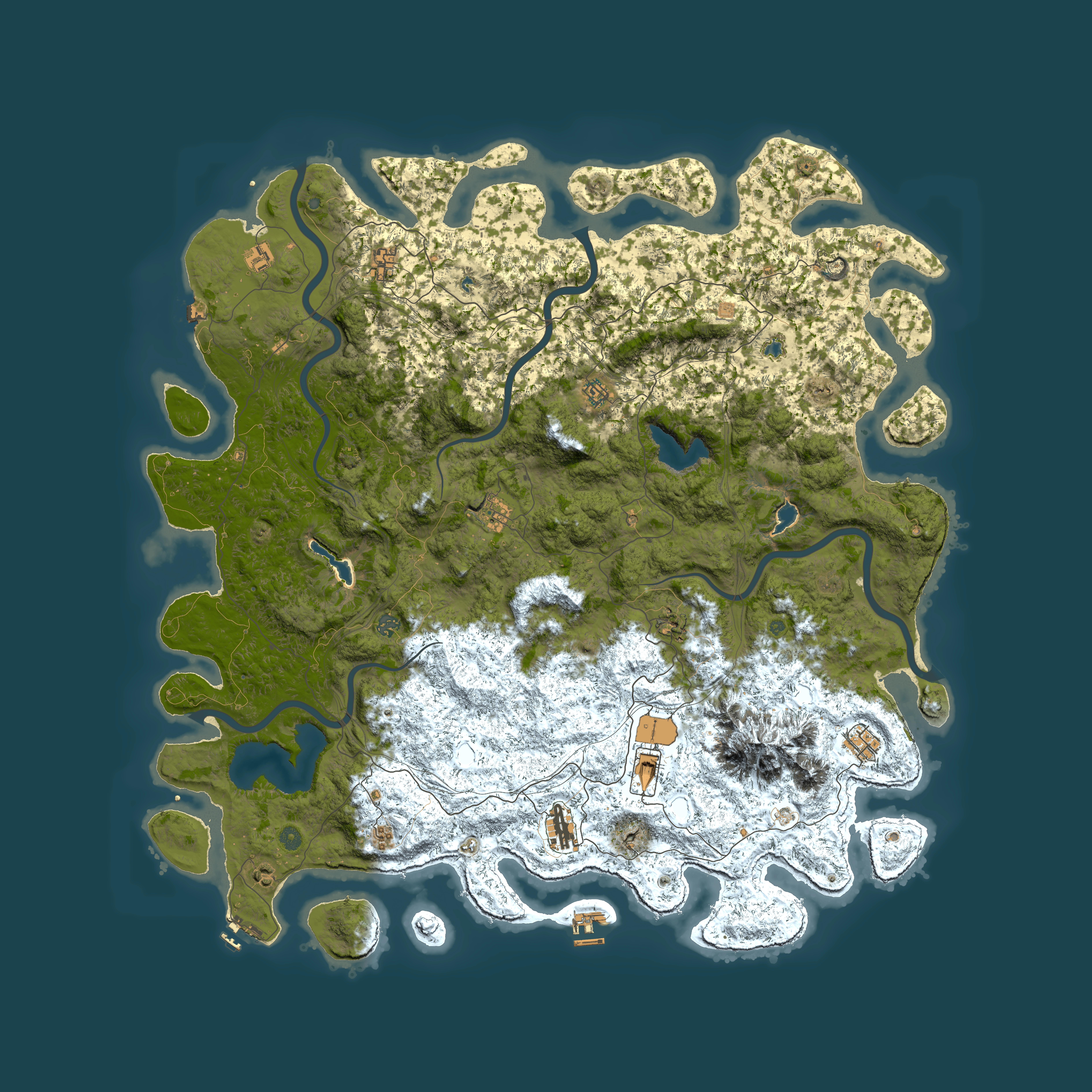 Full top-down render of Rust map seed 476023336, 5850x5850m