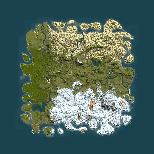 Rust map seed 476023336, 5850x5850m top-down preview