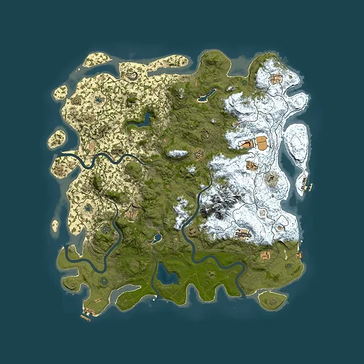 Rust map seed 176168127, 5450x5450m top-down preview