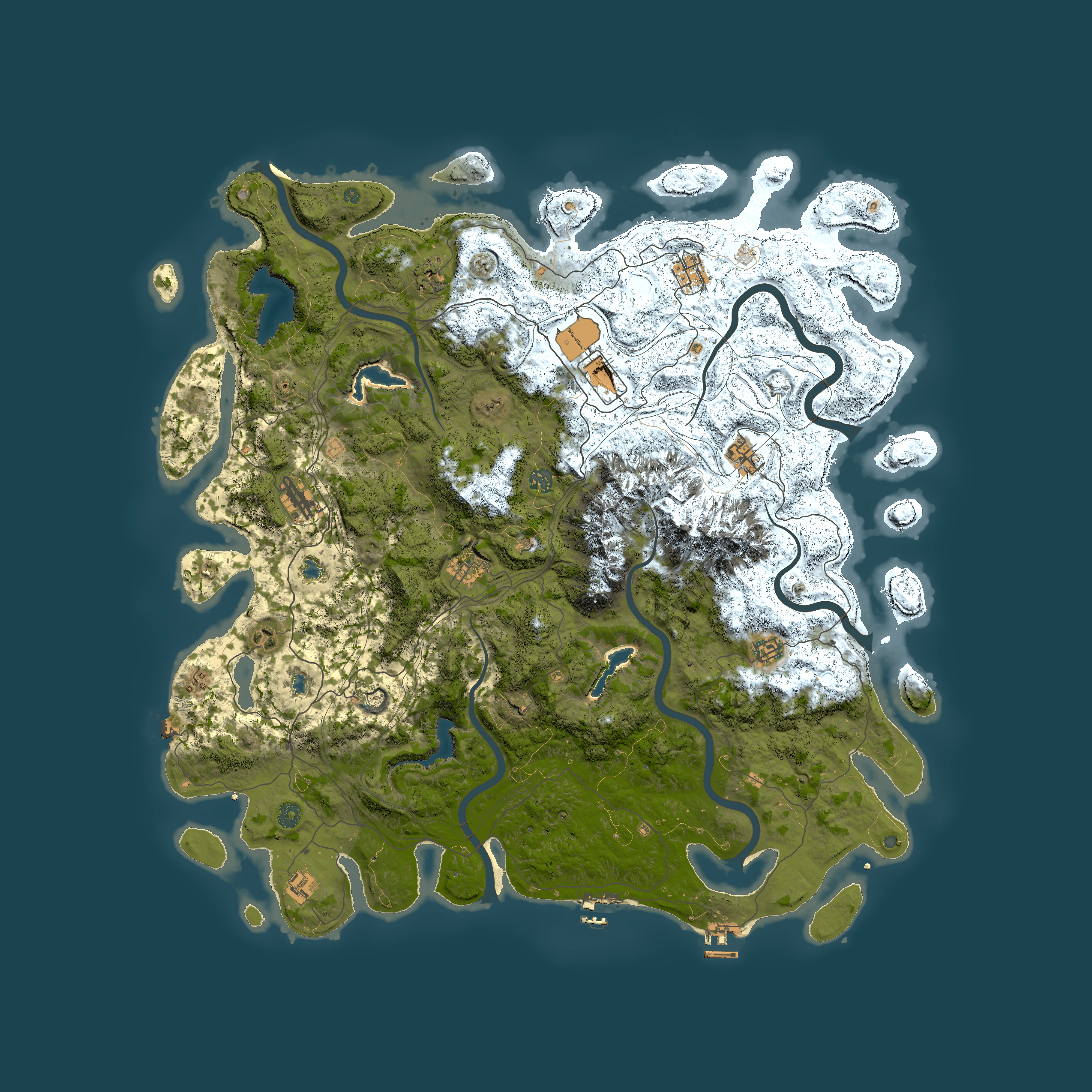 Full top-down render of Rust map seed 1093256405, 5300x5300m