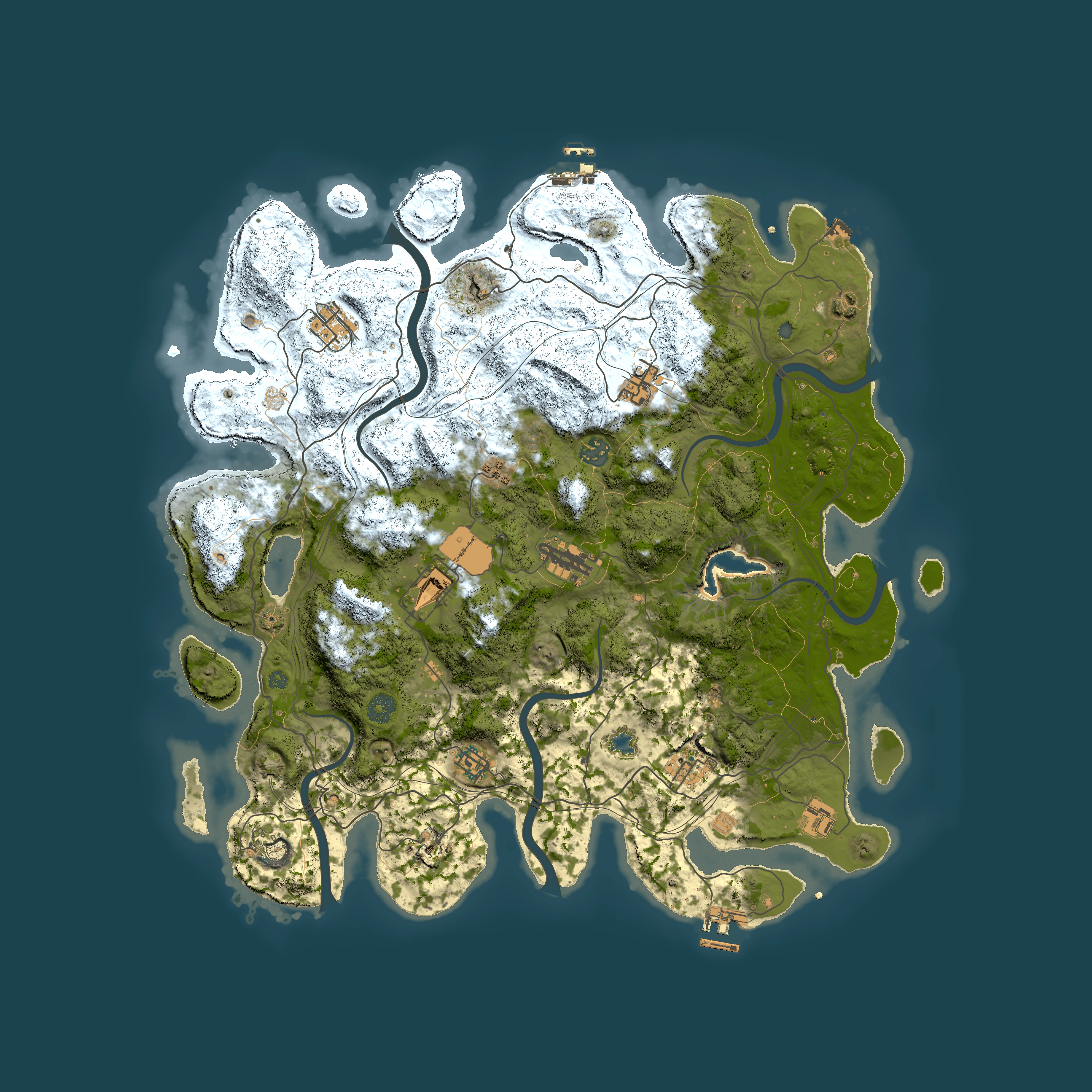 Full top-down render of Rust map seed 420103434, 4400x4400m
