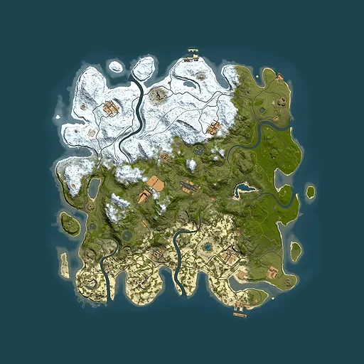 Rust map seed 420103434, 4400x4400m top-down preview
