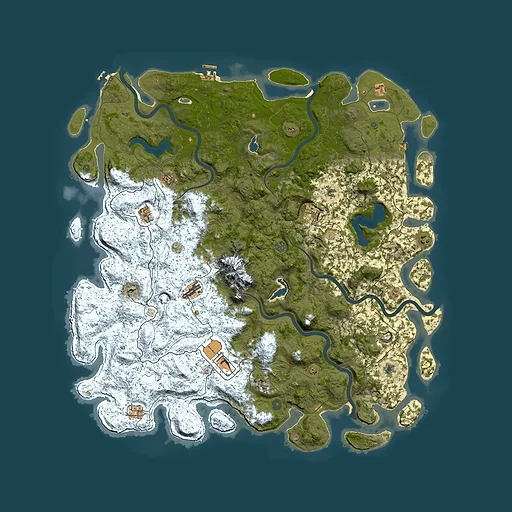 Rust map seed 1496127155, 5900x5900m top-down preview