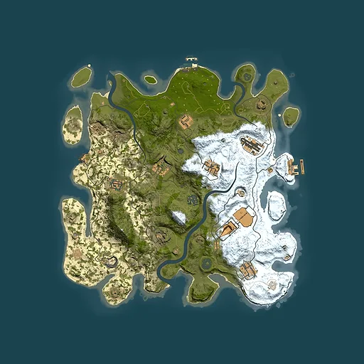 Rust map seed 401001142, 3800x3800m top-down preview
