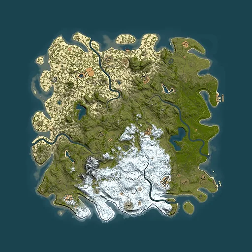 Rust map seed 1228431382, 5700x5700m top-down preview