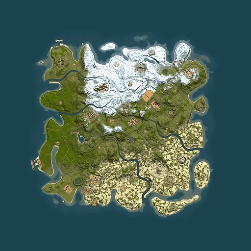 Rust map seed 1275733090, 4350x4350m top-down preview