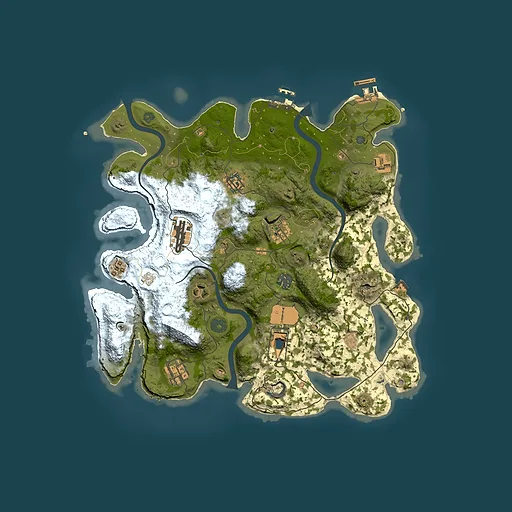 Rust map seed 2069917335, 3700x3700m top-down preview