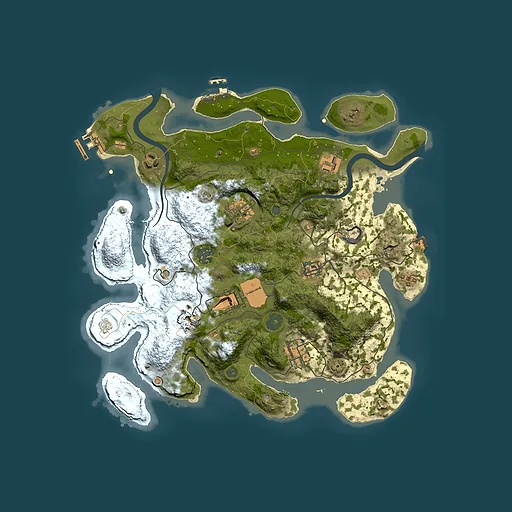 Rust map seed 2054761239, 3500x3500m top-down preview